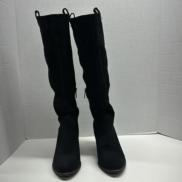 UGG Ava Boots Tall High Heeled Boot Water Resistant Suede Size Zip Black Size 7 - Picture 4 of 13